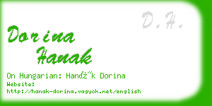 dorina hanak business card